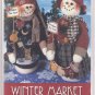 Snowmen Plush Felt Winter Market Mr & Mrs 30 inches Soft Doll Felt Hats Scarfs Jacket