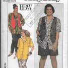 Simplicity 9673 Tops Pants Shorts Vests, Casual Wear Plus Sizes 18-24, Eur, FF 46-52