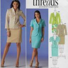 Simplicity 2452 Sizes US 14 to 22 Slim Line Skirt Jacket Front Variations Causal Dress Office Wear