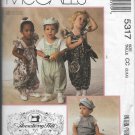 McCalls Pattern 5317 Boys Girls Toddler, Overalls Rompers, Sizes 2 3 4, Gooseberry Hill