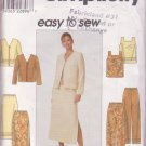 Simplicity 8663 Easy Sew, Jacket V Neck, Pullover Top Pants Skirt Original Sewing Pattern