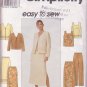 Simplicity 8663 Easy Sew, Jacket V Neck, Pullover Top Pants Skirt Original Sewing Pattern