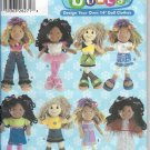 Soft Dolls Simplicity 5745 14 inches Dizzies Sewing Pattern Shirt Pants Tops Tutu Dress Purse Skirt