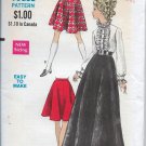 RARE Vogue 7405 1960s Flared Skirt Sewing Pattern, Skirt in Two Lengths, Size Waist 29" Hips 40"