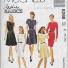 McCalls 8268 Women Dress Semi-Fitted, Fitted, Flared, Sizes 18 18 20 Original Uncut Sewing Pattern