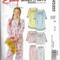 Girls Sleepwear Nightgowns Pajamas Sizes 6 7 8 McCalls M5355 Original Sewing Pattern