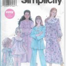 Girls Nightgowns Pajamas Sizes 7 to 14 Simplicity 5382 Original Sewing Pattern Factory Folded