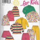 New Look 6623 Kids Sport Tops Bottoms Shorts Sizes 4 to 10 Original Sewing Pattern FF
