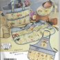 Simplicity 4597 Garden Accessories Apron Tote Bag Visor Hat Original Sewing Pattern FF