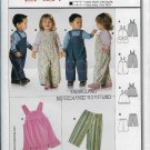 Burda 9772 Boys & Girls Pants Dress Bib Rompers Sizes 3M to 3 yrs