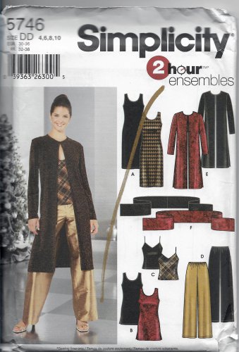 Simplicity 5746 Mix Match Wardrobe Jacket Tunic Camisole Pants Spring Summer