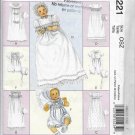 McCalls 6221 Infants Christening Gown, Rompers and Bonnets OSZ Original Pattern