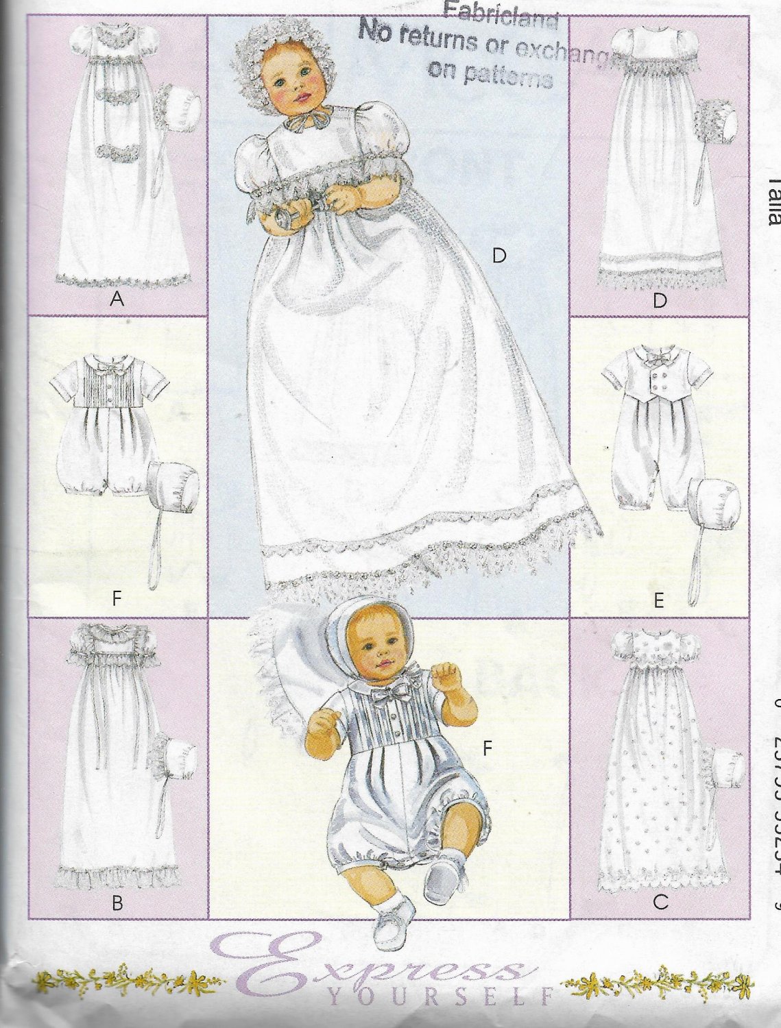 McCall's Sewing Pattern K0226 - Infants' Gathered Gown & Wrap-Front Jumpsuit - View #9