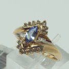 Tanzanite With Diamond Accents & Baguette Bypass Ring Tanzanite With Diamond Accents & Baguette Bypass Ring