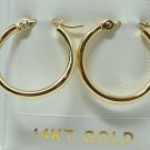 14K Gold High Polish Hoop 20mm Earrings 14K Gold High Polish Hoop 20mm Earrings