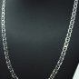 .925 Sterling Silver 5.3mm Solid Semi Diamond Cut Mariner Necklace, 20 Inches