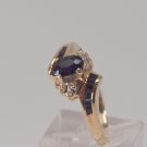 Sapphire & Diamond Bypass Ring
