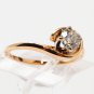 Moissanite Swirl Ring, Size 6