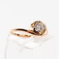 Moissanite Swirl Ring, Size 6