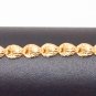 14K Gold Etched Diamond Shell Cut Bracelet, 7 Inches