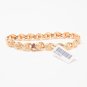 14K Gold Etched Diamond Shell Cut Bracelet, 7 Inches