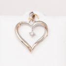 White Gold Diamond Heart Pendant White Gold Diamond Heart Pendant