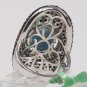 3.00ct Opal & 3.97ctw Black Spinel Sterling Silver Ring, Size 7