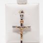 14K Yellow & White Gold Two Tone Crucifix Pendant
