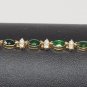 Chrome Diopside and Diamond Bracelet