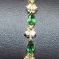 Chrome Diopside and Diamond Bracelet
