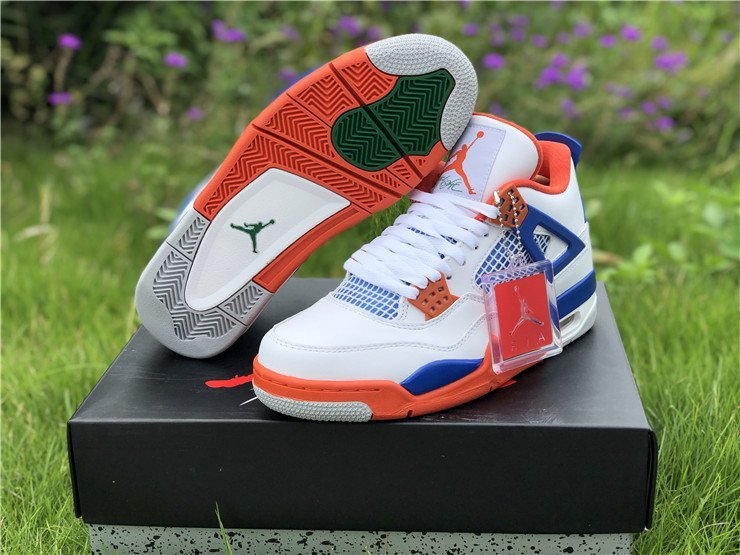white and orange 4's