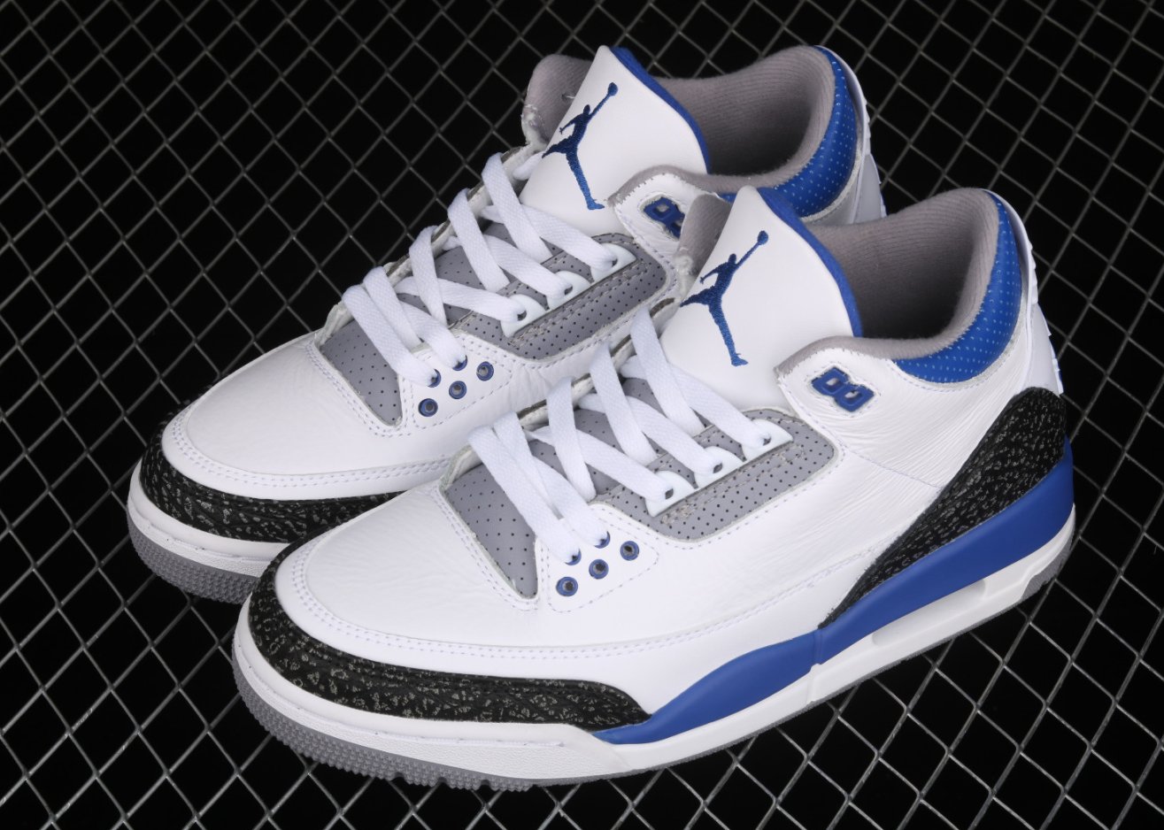 Unisex Air Jordan 3 Retro Racer Blue