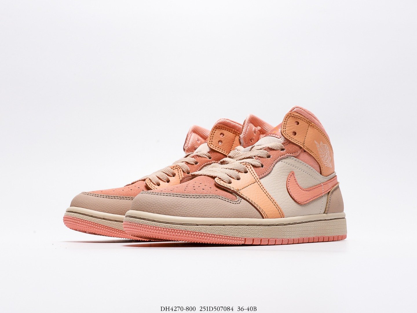 Unisex Air Jordan 1 Mid Apricot Orange