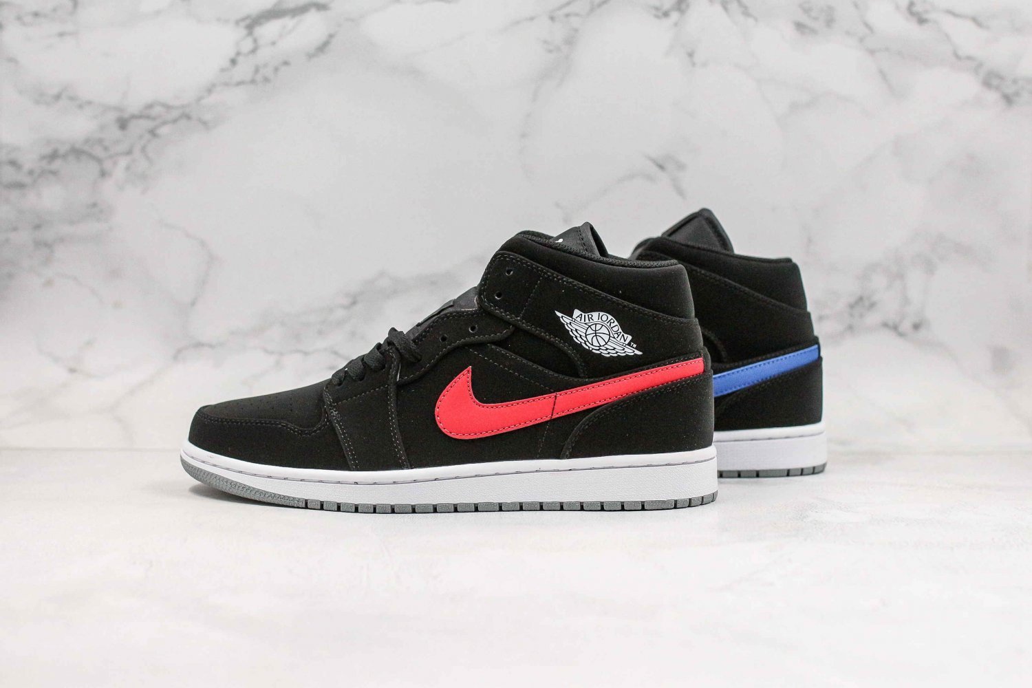 air jordan 1 retro mid black university red