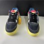 Jordan 4 Off NoirBrigade Blue-Dark Smoke Grey-Light Fusion Red For