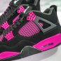 Jordan 4 Pink Neon Thunder In 2023  Shoes Retro Black Pink