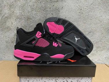 Jordan 4 Pink Thunder Black Pink Noir Rose