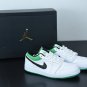 Jordan 1 Low White Lucky Green Black