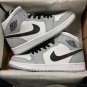 Jordan 1 Mid  Light Smoke Grey