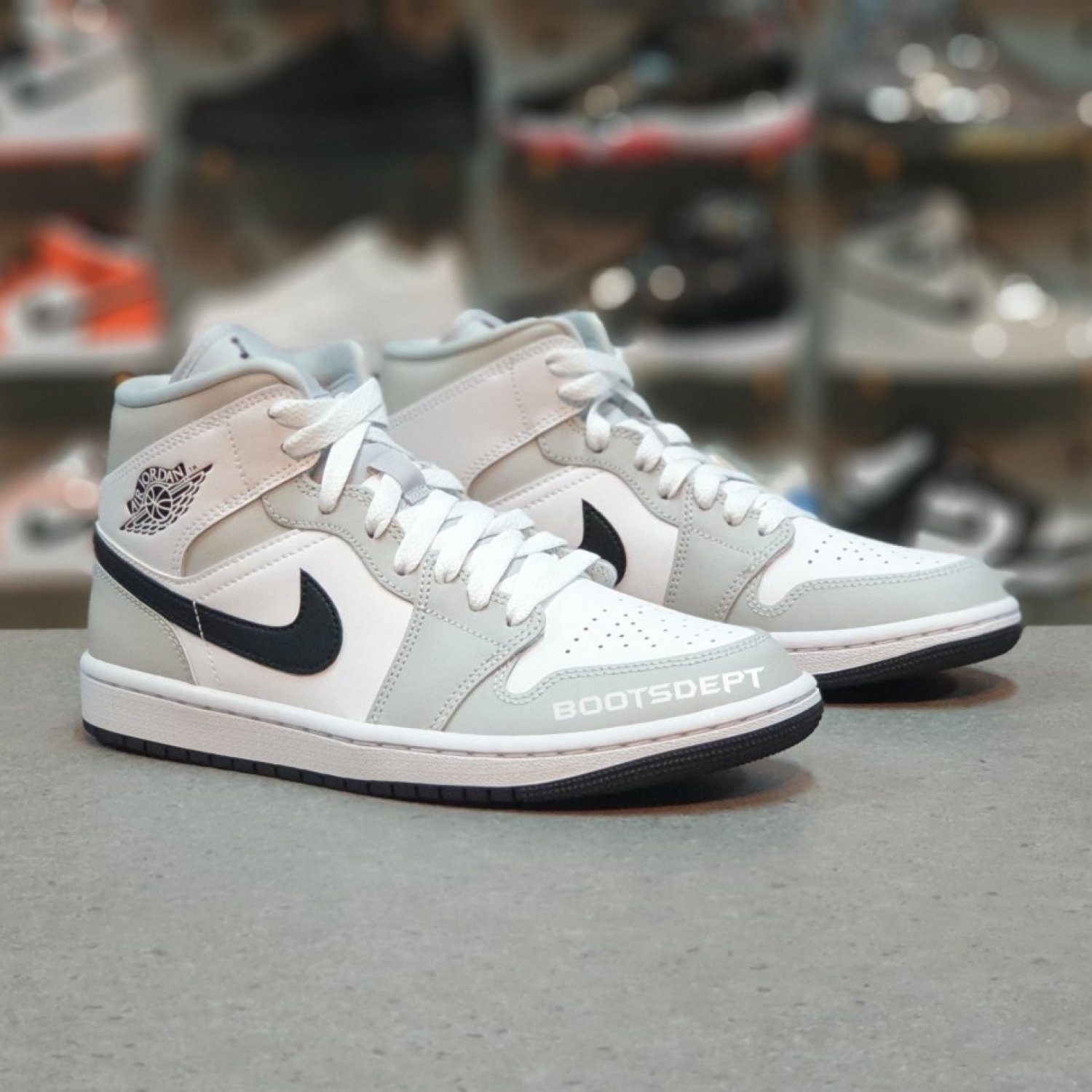 Jordan 1 Mid  Light Smoke Grey Women's