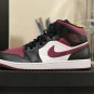 Jordan 1 Mid Beetroot Burgundy Fearless Gold Pendants