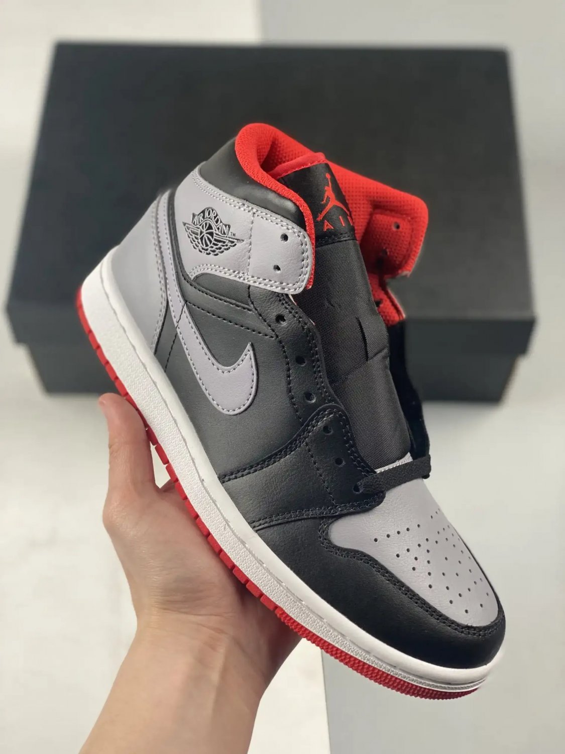 Jordan 1 Mid Black Cement