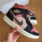 Jordan 1 Mid Burgundy Dusty Pink Canyon Rust