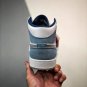 Jordan 1 Mid French Blue Fire Red