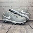 Jordan 1 Retro Grey White Baseball Softball Cleats Shoes CJ8524-003