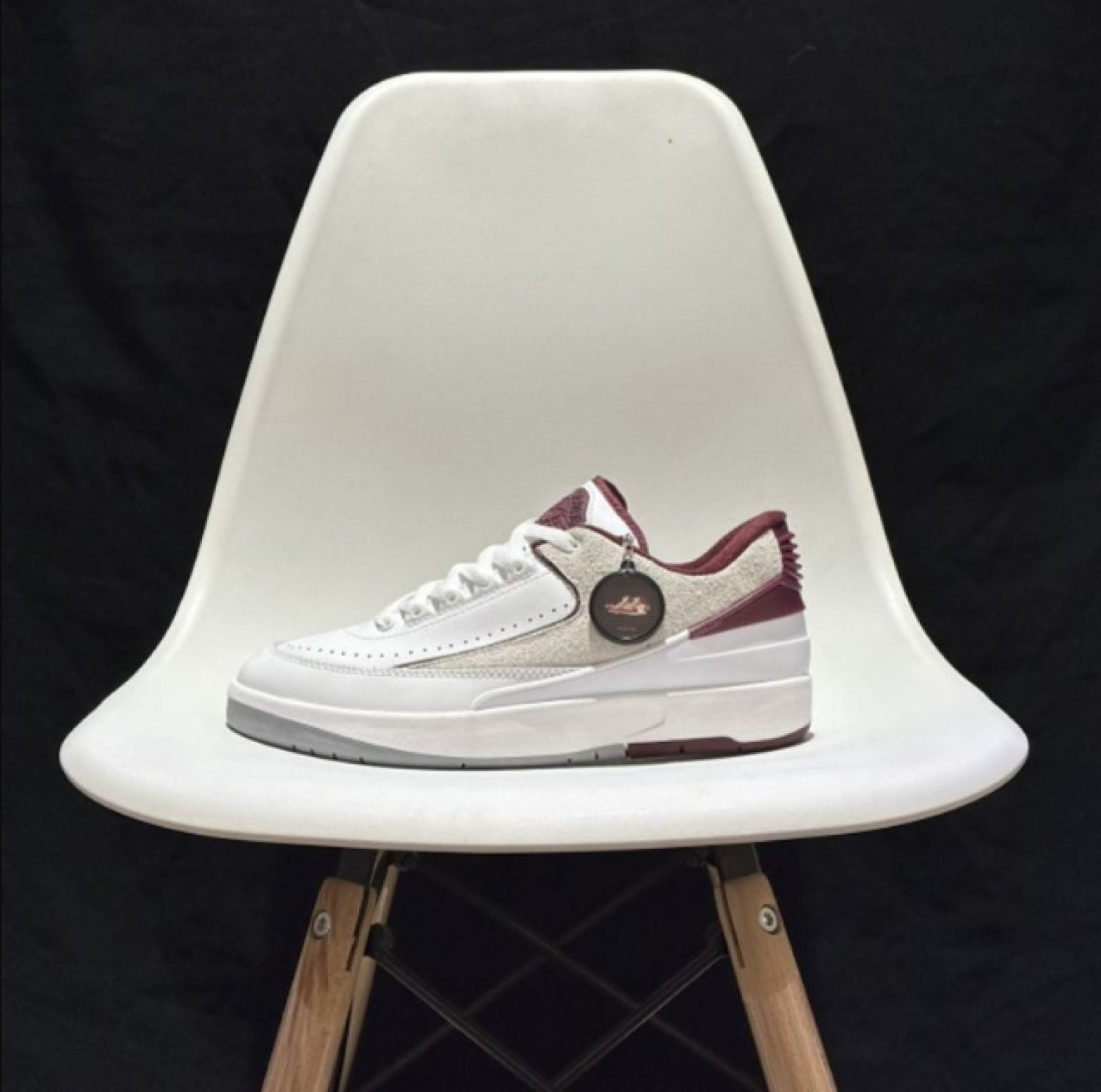 Jordan 2 Retro Low White Maroon