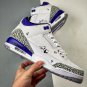 Panda Custom x Air Jordan 3 White-Black-Dark Iris