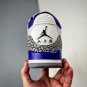 Panda Custom x Air Jordan 3 White-Black-Dark Iris