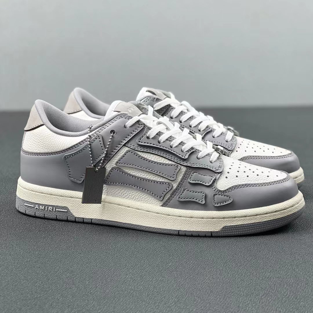 Amiri Skel Top Low Grey White
