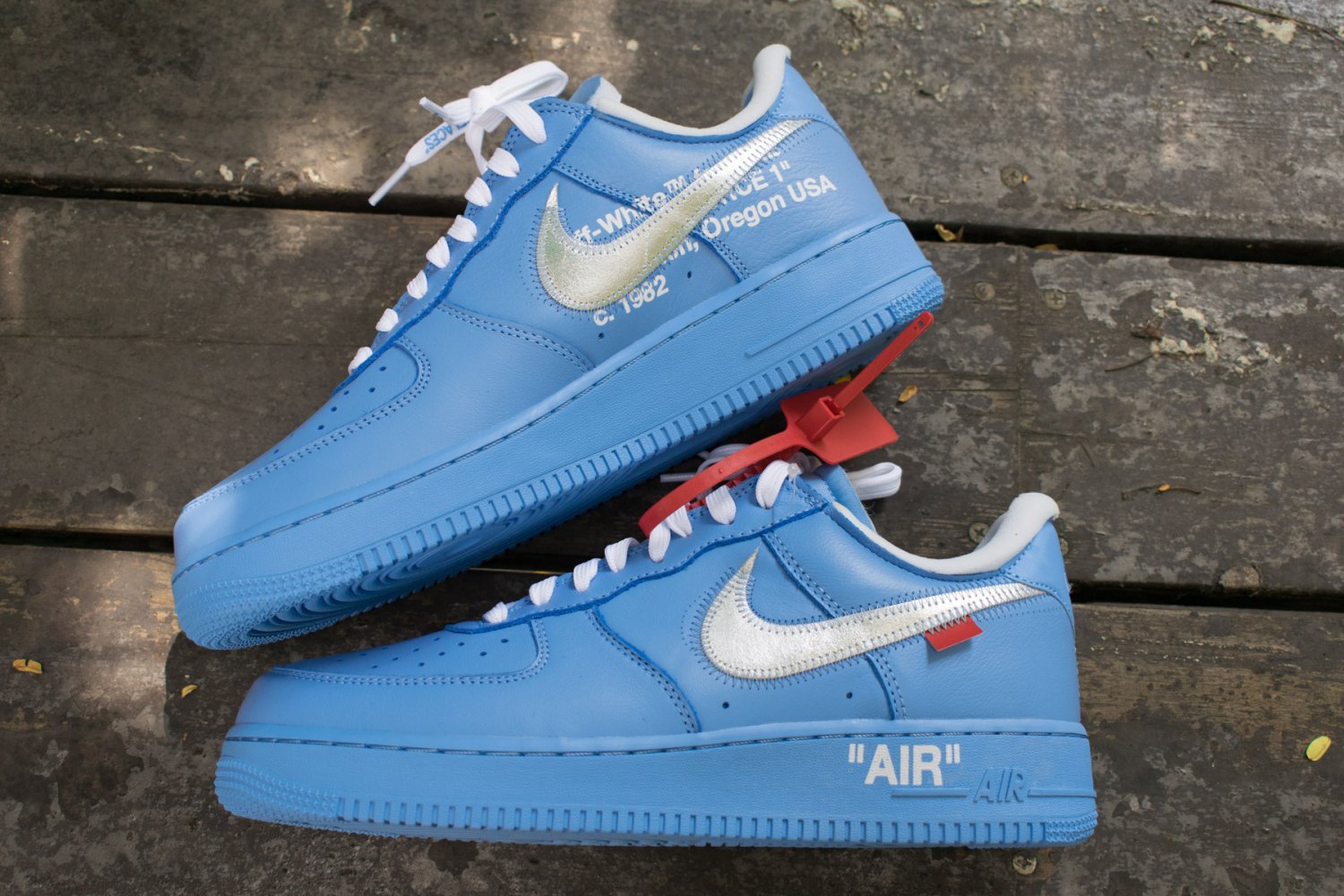 Force 1 Low Off-White MCA University Blue Chrome &Atilde;�&Acirc;&iexcl;Swoosh&Atilde;�&Acirc;&iexcl;